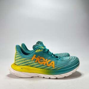 Hoka One One Mach 5 Teal Yellow Orange Running Shoes 1127894 Women's Size 9 B